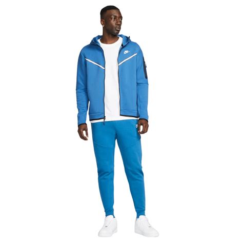 fleece pak nike tech blauw wit|blauw tech fleece.